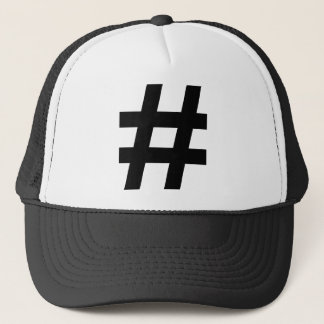 Casquette numéro de hachage noir