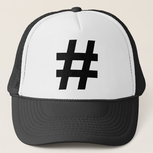 Casquette numéro de hachage noir (Devant)
