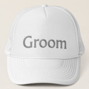 Casquette nuptiale de partie de marié de gris