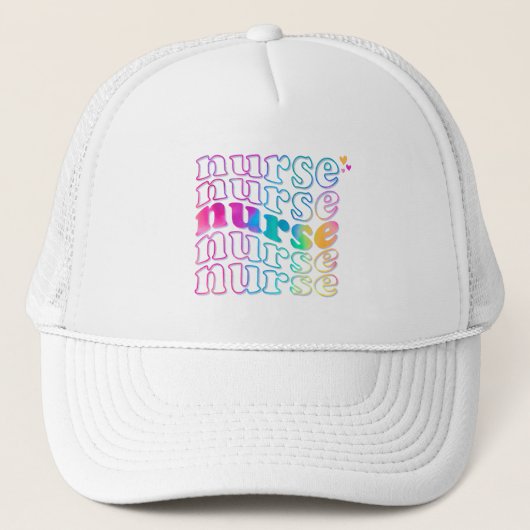 Casquette "Nurse" en Elegant Rainbow Colors (Devant)