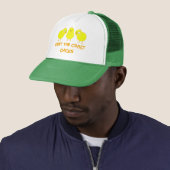 Casquette Obéissez les poussins fous (En situation)