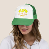 Casquette Obéissez les poussins fous (En situation)