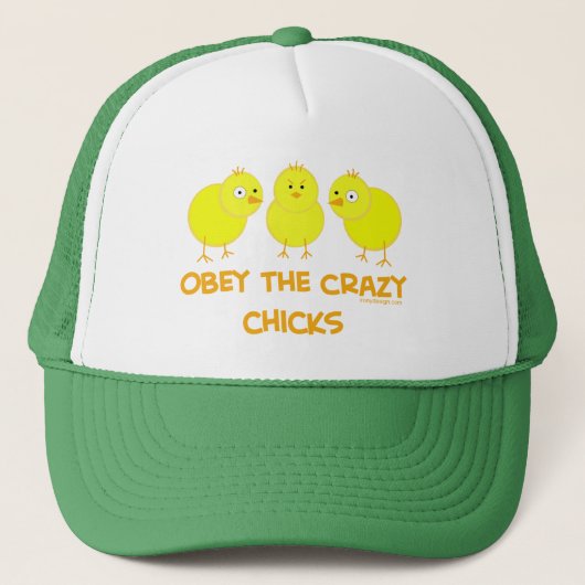 Casquette Obéissez les poussins fous (Devant)