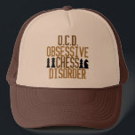 Casquette Obsédée par les échecs<br><div class="desc">Un cadeau d'échecs amusant pour un accro aux échecs. Un petit humour d'échecs. J'ai l'OCD, le trouble obsessionnel des échecs.</div>