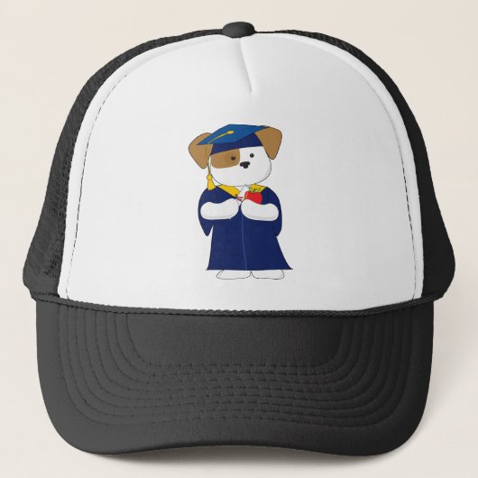 Casquette Obtention du diplôme mignonne de chiot (Devant)