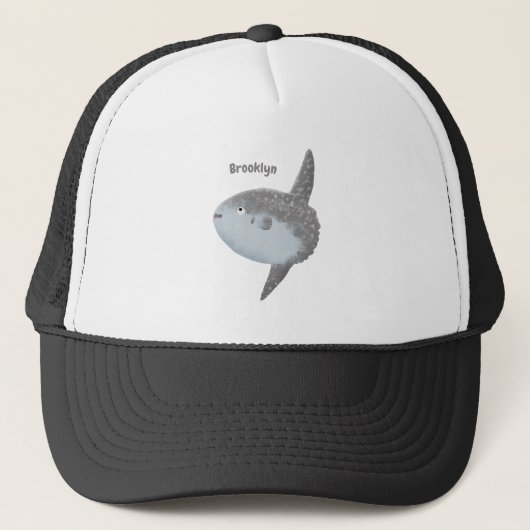 Casquette Ocean sunfish mola mola cute cartoon (Devant)