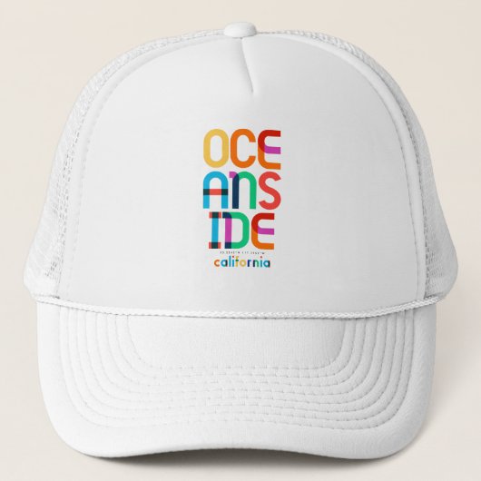 Casquette Oceanside California Mid Century, Pop Art, (Devant)