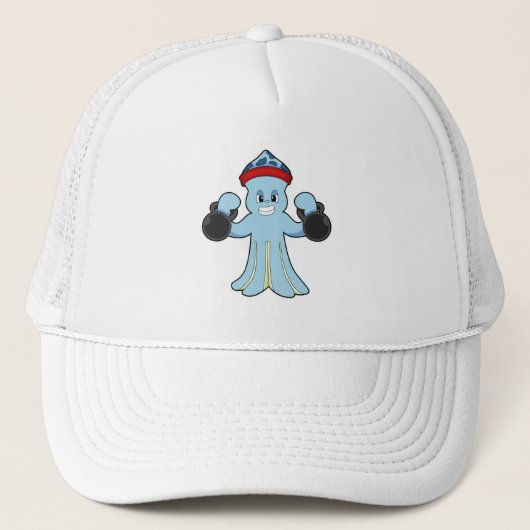 Casquette Octopus comme Bodybuilder avec des cloches (Devant)