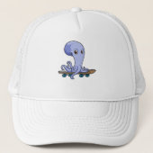 Casquette Octopus comme patineur avec skateboard (Devant)