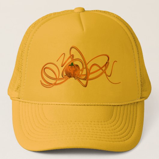 Casquette Octopus orange (Devant)