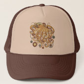 Casquette Octopus Steampunk Surreal Retro Style Machine (Devant)