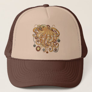 Casquette Octopus Steampunk Surreal Retro Style Machine