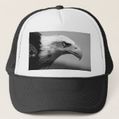 Casquette Oeil d'aigle noir et blanc (Devant)