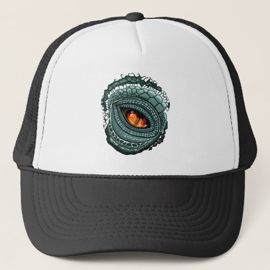 Casquette Œil de prédateur reptile primitif (Devant)