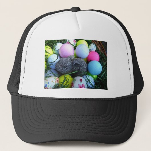 Casquette Oeufs de Pâques, Ballons de golf de lapin (Devant)