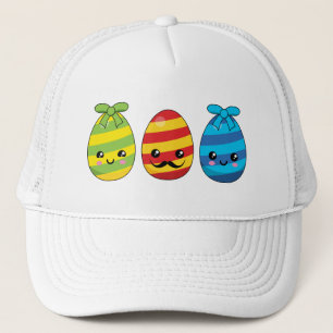 Casquette Oeufs de Pâques de Kawaii avec des rubans