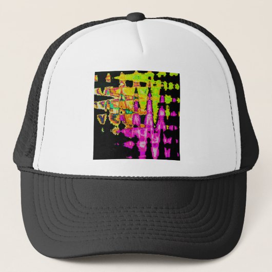 Casquette Oeuvre d'aquarelle unique : violet, noir et chaux (Devant)