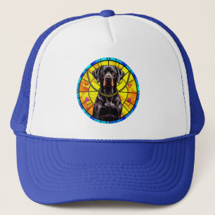 Casquette Œuvre d'art en verre coloré représentant un chien