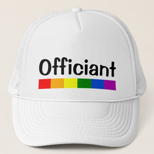 Casquette Officier mariage de bannière Arc-en-ciel (Devant)
