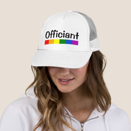 Casquette Officier mariage de bannière Arc-en-ciel (En situation)