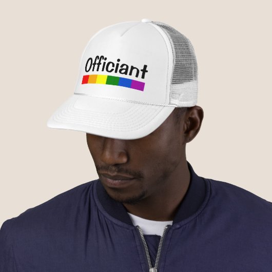 Casquette Officier mariage de bannière Arc-en-ciel (En situation)