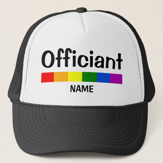 Casquette Officier mariage de bannière Arc-en-ciel (Devant)