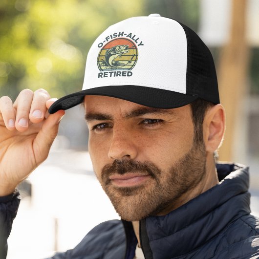 Casquette Ofishally Retired Funny Fishing