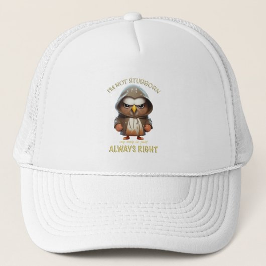 Casquette Oiseau d'aigle Je ne suis pas têtu Mon chemin est (Devant)
