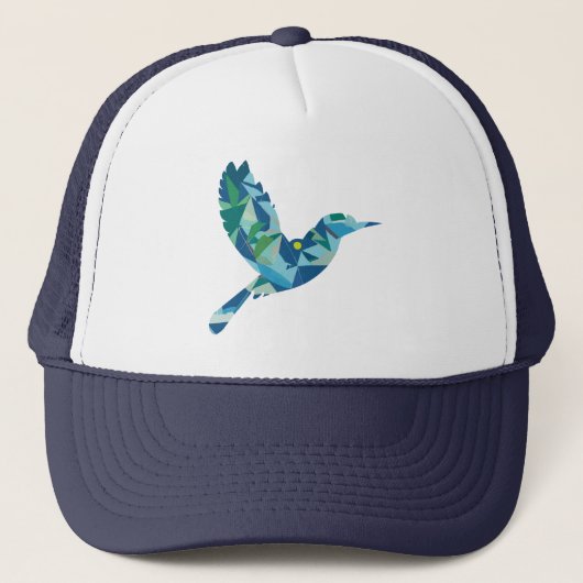 Casquette Oiseau de couleur géométrique (Devant)