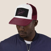 Casquette Oiseau rose vole avec Ajouter son propre Texte-Cap (En situation)