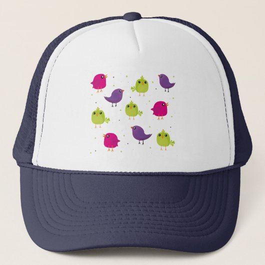 Casquette Oiseaux colorés mignons (Devant)