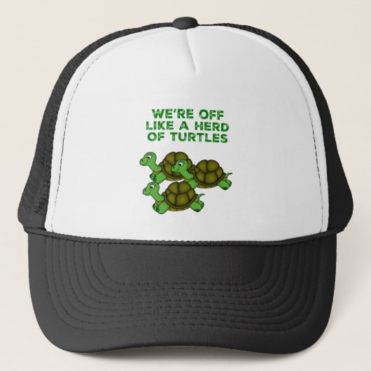 Casquette On est comme un troupeau de tortues Drôle design (Devant)