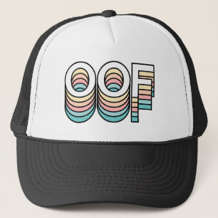 Casquette OOF Pastel Retro Esthétique Moderne Typographie