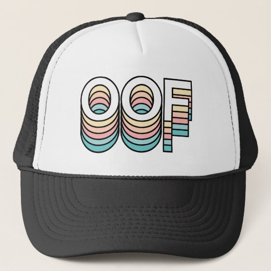 Casquette OOF Pastel Retro Esthétique Moderne Typographie (Devant)