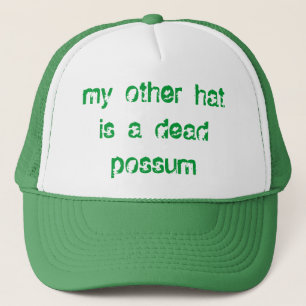 Casquette opossum mort