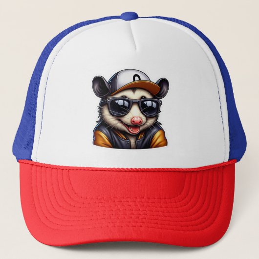 CASQUETTE OPOSSUME DANS LE JACKET VARSITY (Devant)