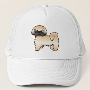 Casquette Or avec Masque Noir Chih Tzu Cute Dessin Chien