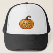 Casquette Orange Cartoon Jack-o'-lantern Citrouille Hallowee (Devant)