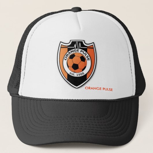 CASQUETTE ORANGE DE CAMIONNEUR D'IMPULSION (Devant)