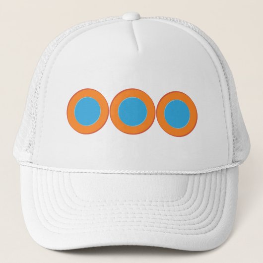 Casquette Orange En Blue Dots (Devant)