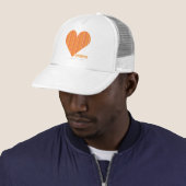 Casquette Orange mince 3 de rayures (En situation)