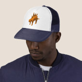Casquette Orange Stegosaurus halloweenis (En situation)