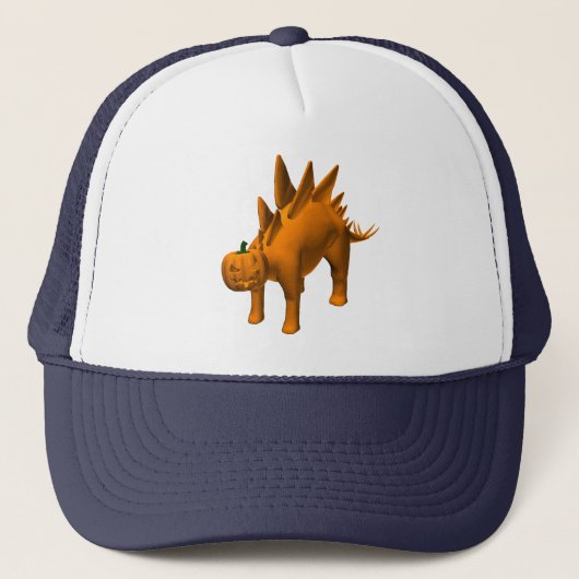 Casquette Orange Stegosaurus halloweenis (Devant)