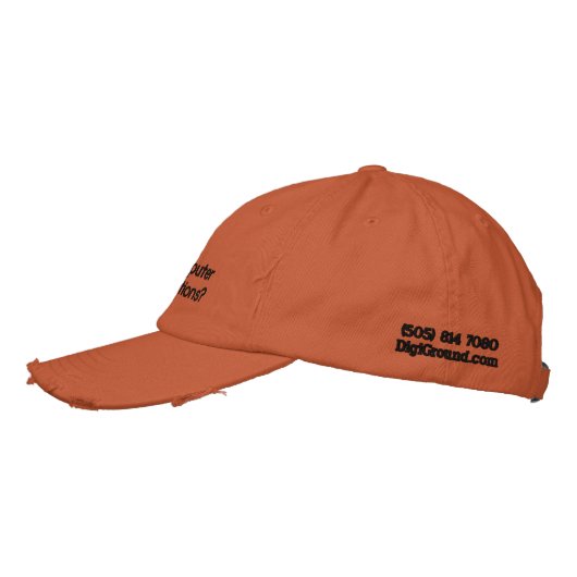 Casquette Orange Twill (Gauche)