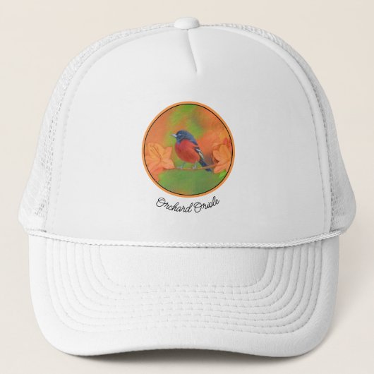 Casquette Orchard Oriole Songbird Peinture Oiseau original (Devant)