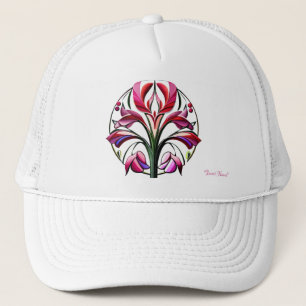 Casquette Orchidée métallique : une extravagance rose et jau