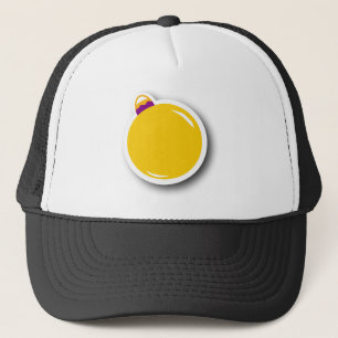 Casquette Ornement de Noël Jaune (ronde)