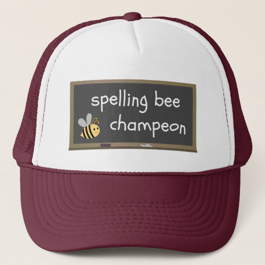 Casquette Orthographe du champeon Bee Humour faussement orth (Devant)