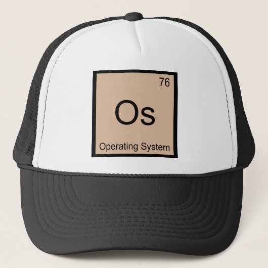 Casquette Os - Symbole d'élément chimique de système d'explo (Devant)