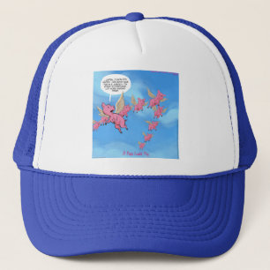 Casquette Où les cochons volent Dessin animé drôle végane